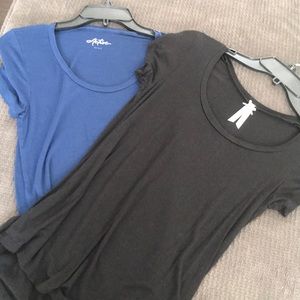 ACTIVE Black & Blue Short Sleeve